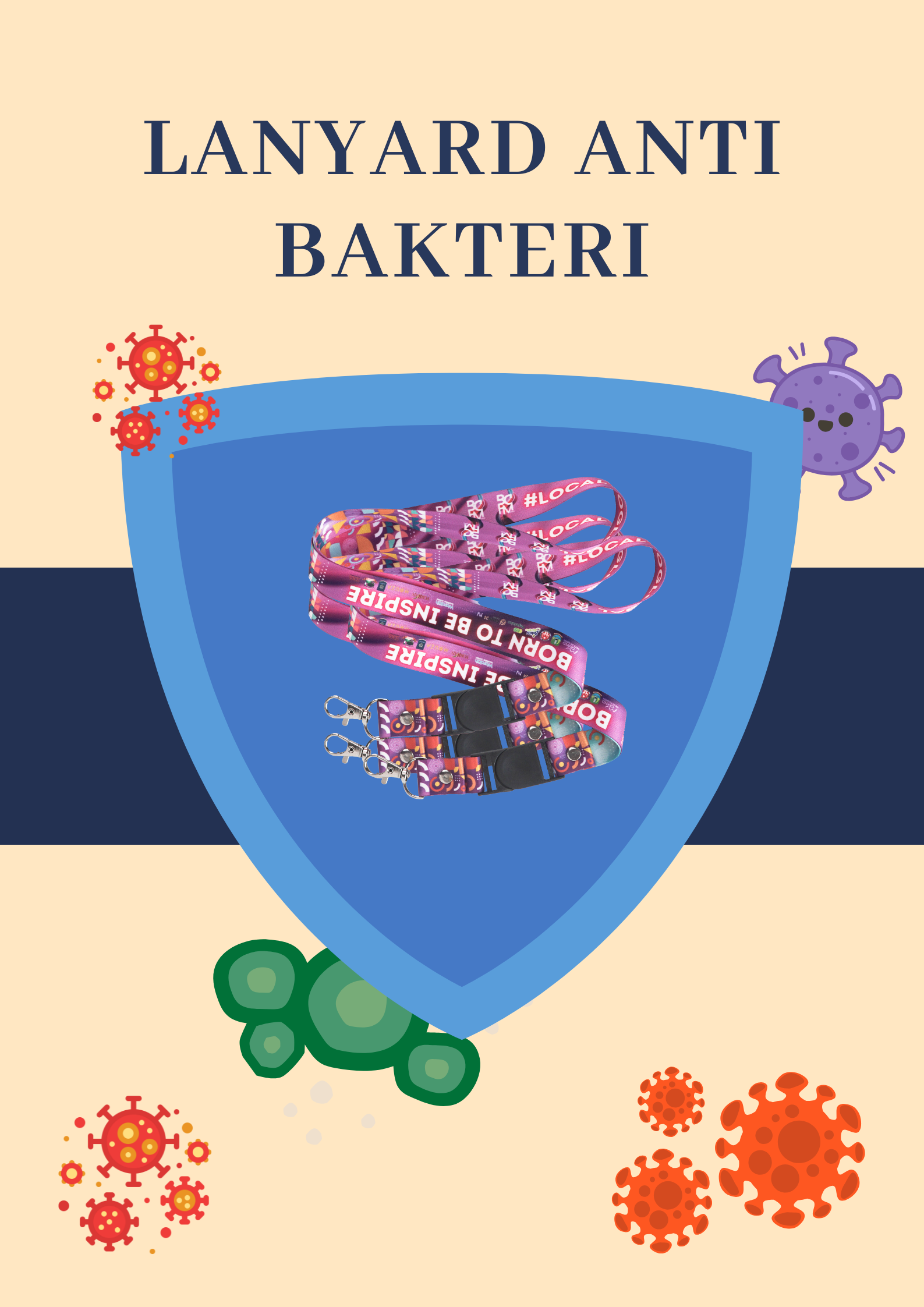 Tali Lanyard Anti Bakteri Lampung